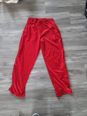 Mens red Holloway sweatpants with pockets - size M